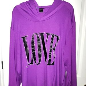 Ashley Stewart Bling Love Hoodie w/matching jogger pants